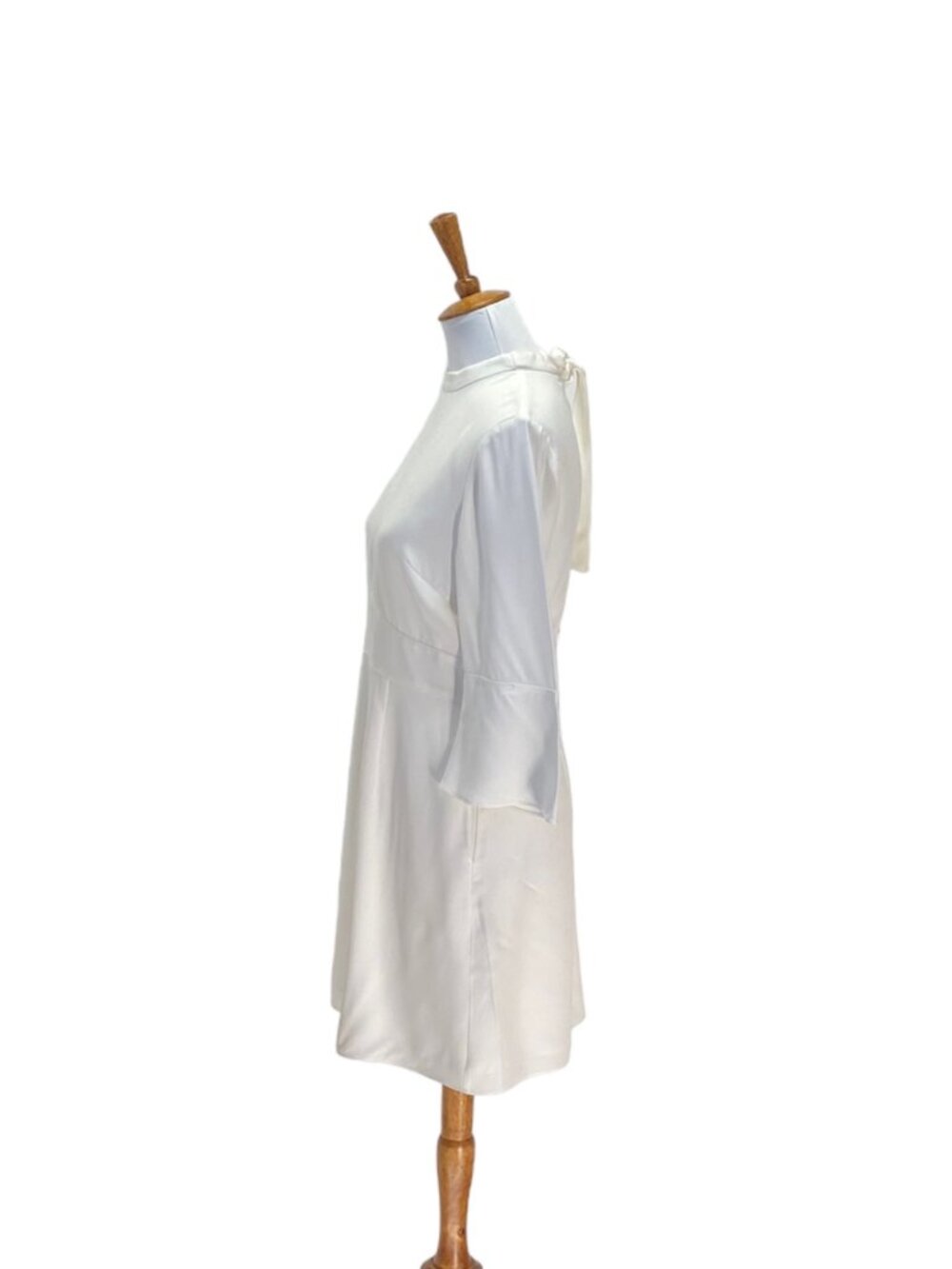 Reiss Midi Dress White Size 6 Graduation White Party Spring Summer Minimalist - Picture 13 of 16